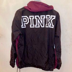 Victoria Secret PINK Burgundy Windbreaker Size M